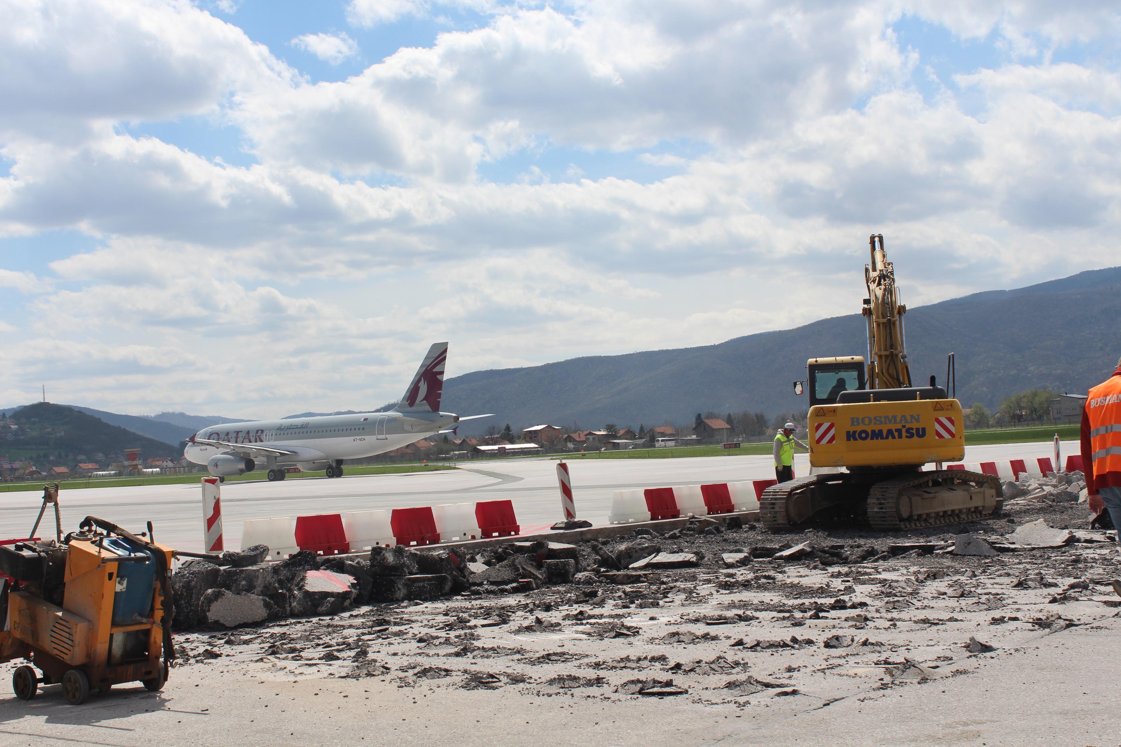 Međunarodni aerodrom Sarajevo: Počela sanacija parkirne platforme za avione