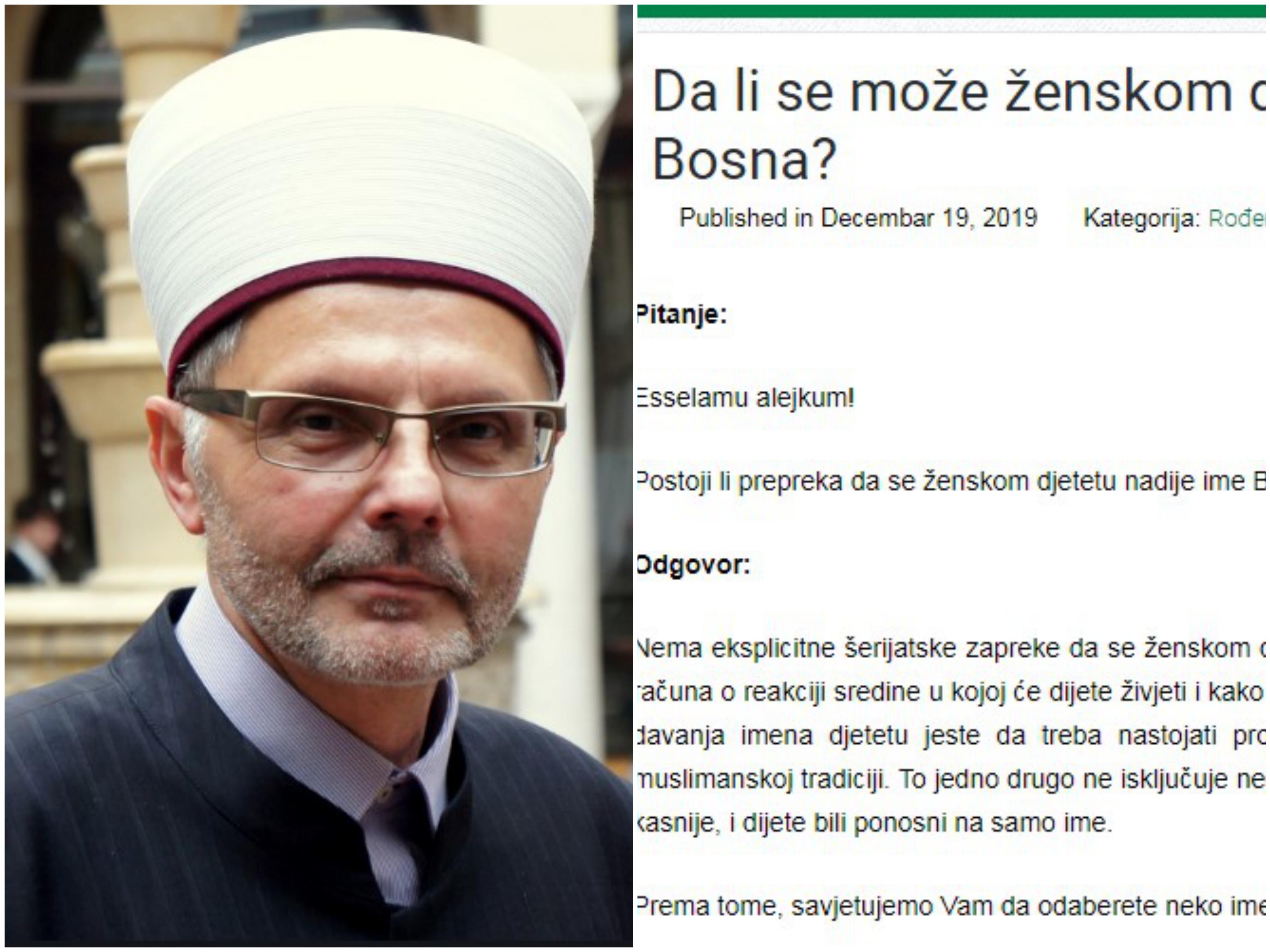 Vjernik pitao Islamsku zajednicu u BiH može li se ženskom djetetu dati ime Bosna, pročitajte njihov odgovor