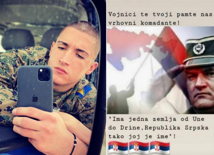 Instagram objava vojnika Nikole Lazarevića - Avaz