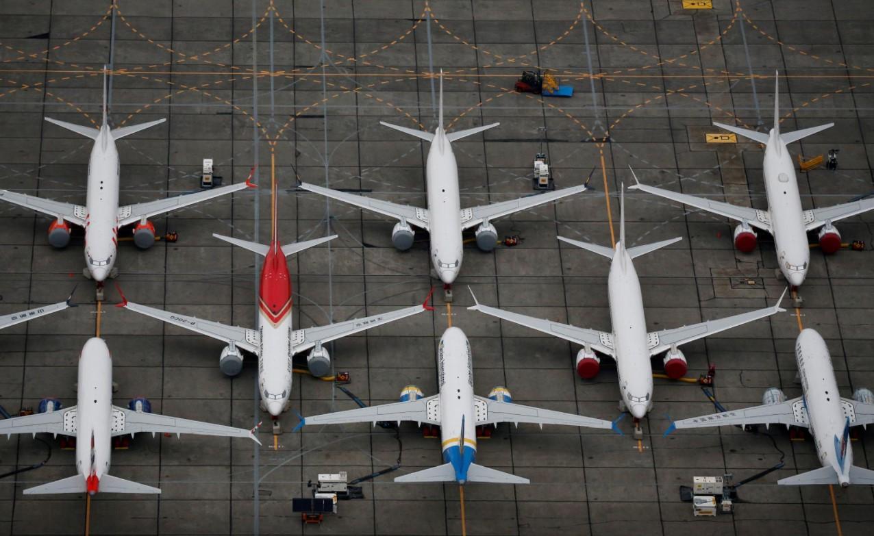 Grounded Boeing 737 MAX aircraft are seen parked at Boeing facilities at Grant County International Airport in Moses Lake, Washington, U.S. November 17, 2020. - Avaz