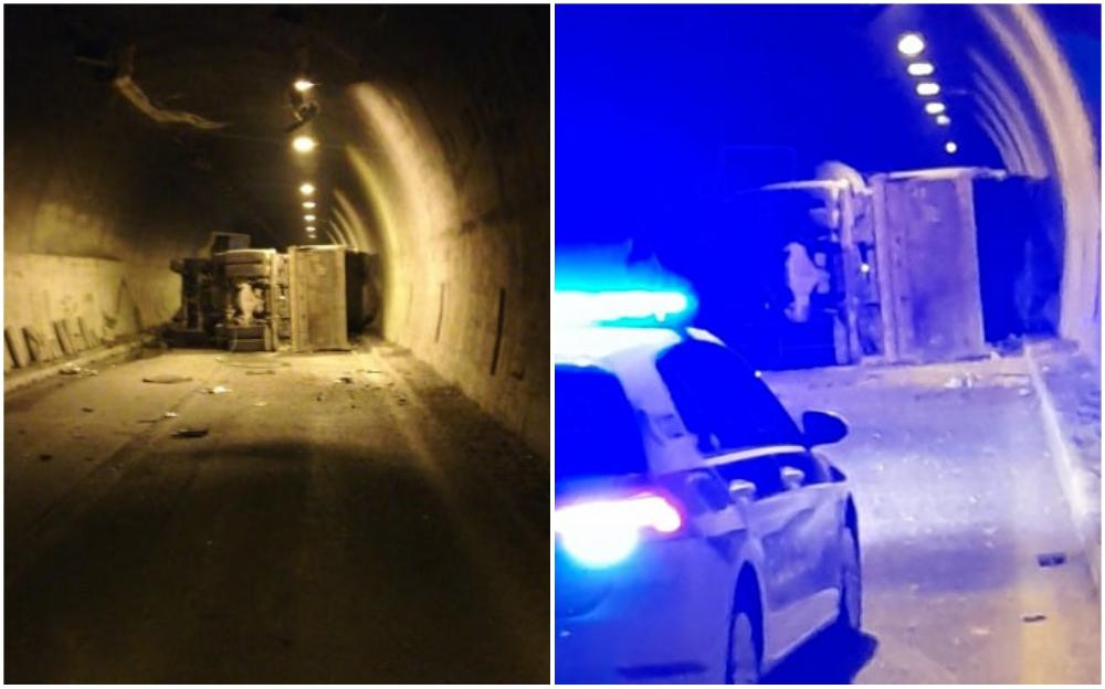Nesreća u tunelu Ivan: Prevrnuo se kamion, vozač povrijeđen