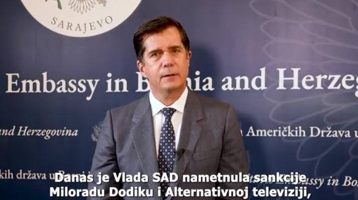 Američka ambasada o sankcijama: Upozorenje onima koji bi ugrozili stabilnost, suverenitet i teritorijalni integritet BiH