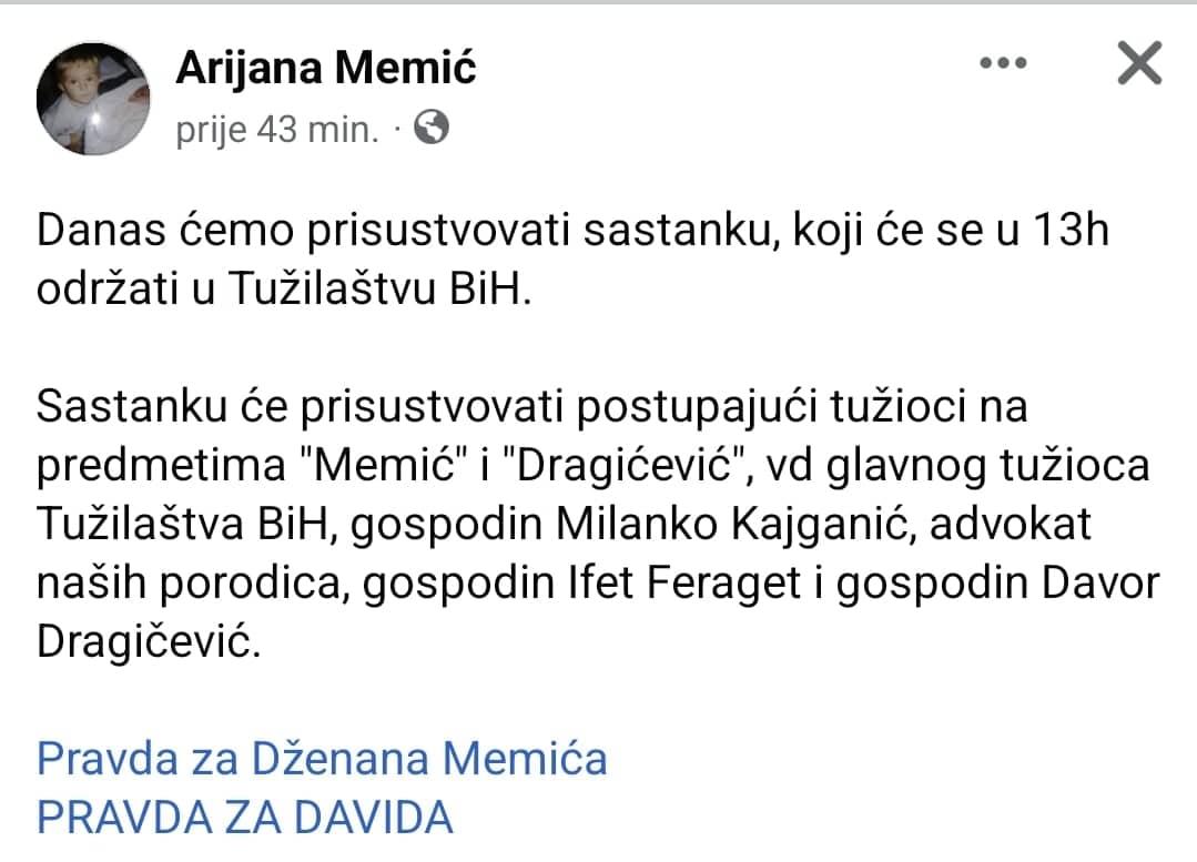Objave Arijane Memić - Avaz