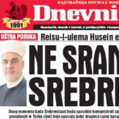 U današnjem izdanju "Dnevnog avaza" čitajte: Ne sramotite Srebrenicu