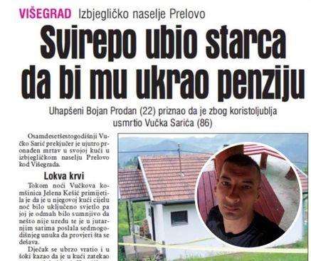 Prodan je ubio Vučka Sarića 2008. godine - Avaz