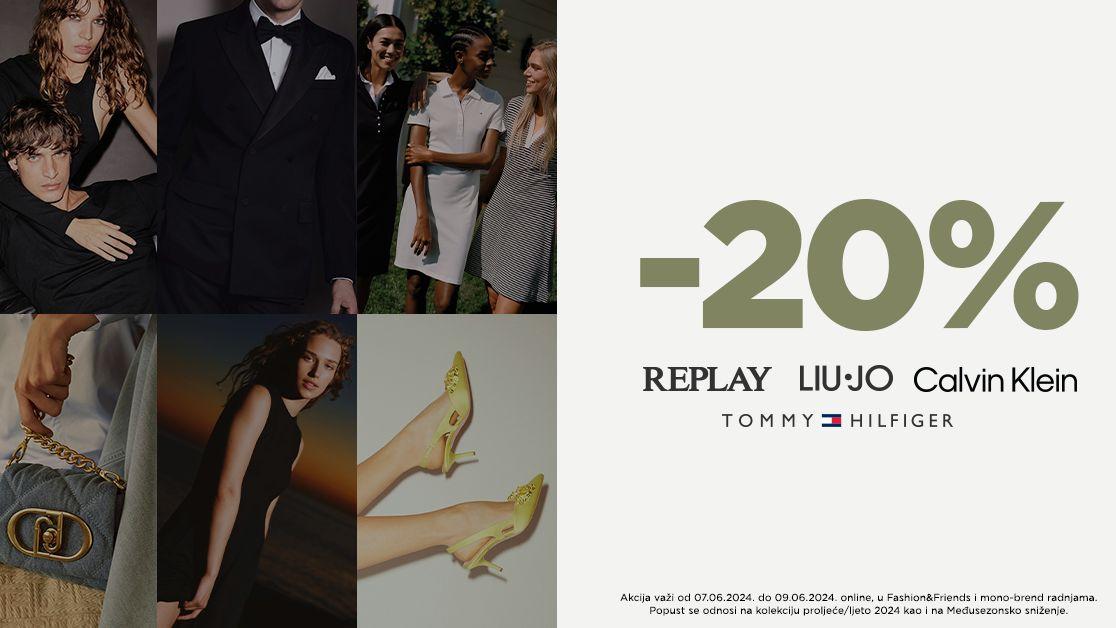 Iskoristite vikend akciju: -20% na Calvin Klein, Replay, Tommy Hilfiger i Liu Jo