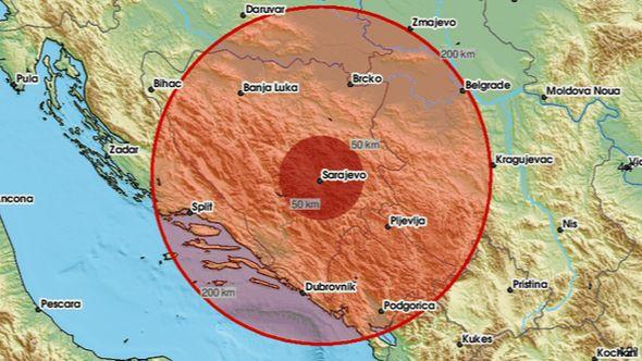 EMSC očitao zemljotres u BiH - Avaz