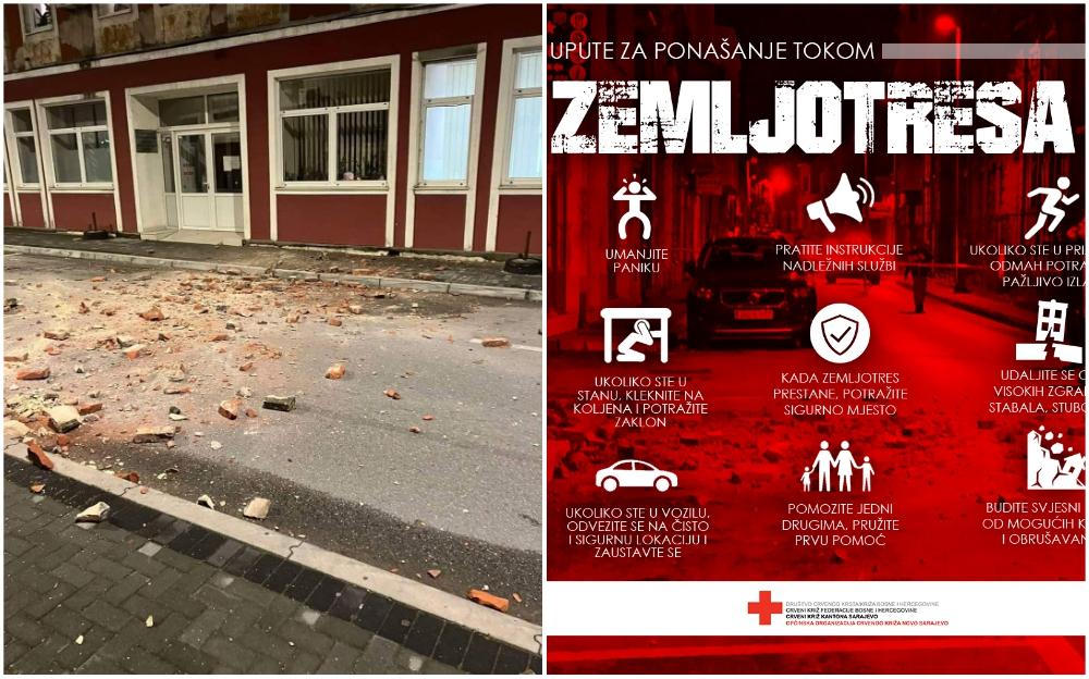 Upute Crvenog križa kako se ponašati u slučaju novog zemljotresa