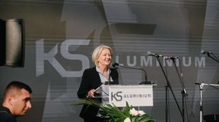 Borjana Krišto na svečanom otvaranju fabrike KS Aluminium
