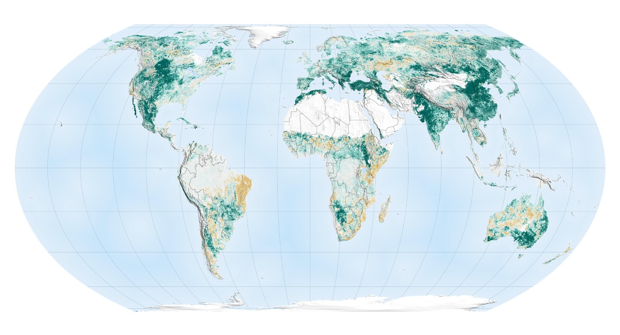 Svake godine Zemlja ima za pet posto više zelenih površina