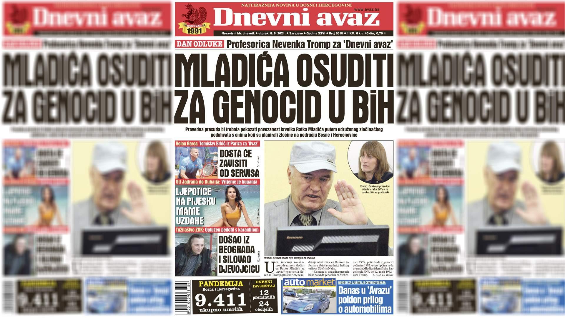 Mladića osuditi za genocid u BiH
