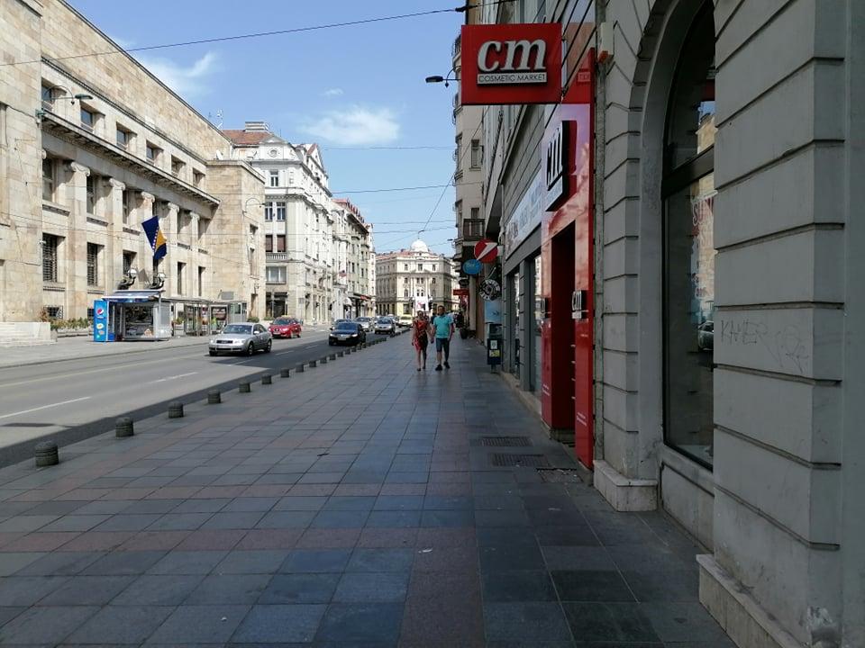 Sarajevo danas: Ulice poprilično puste, bašte kafića prazne