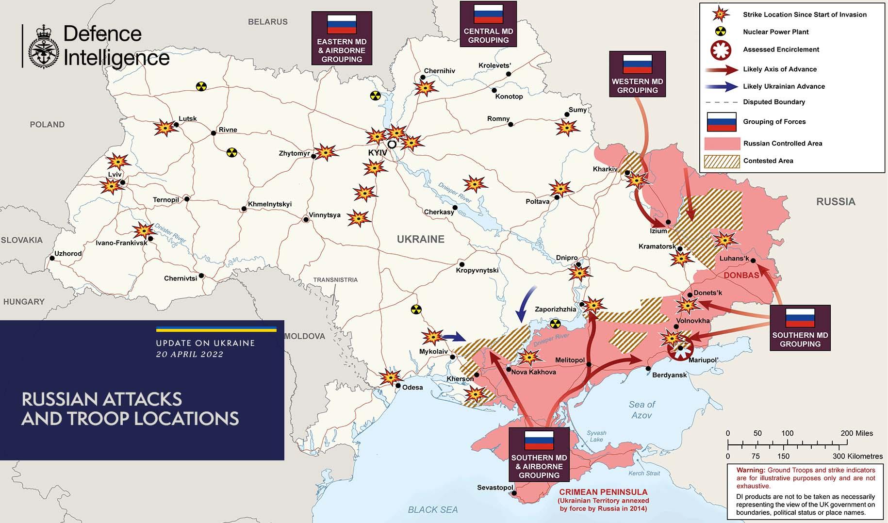 Britanci objavili novu mapu ruskih napada na Ukrajinu