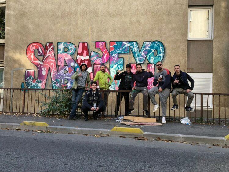 Španski umjetnici oslikali mural "Ruža Sarajeva"