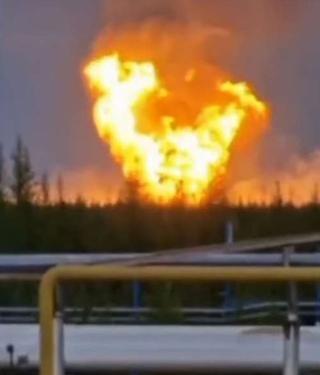 Požar na plinovodu u Sibiru
