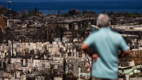 A man views the aftermath of a wildfire in Lahaina - Avaz