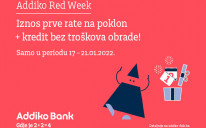 Addiko Red Week: Iznos prve rate kredita na poklon od Banke 